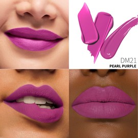 DE'MUMU Purple Pink Lipstick Matte for Women Super Stay Long Lasting Lipstick Smudge Proof No Transfer Liquid Lipsticks Cruelty Free Lip Makeup, DM21 Pearl purple
