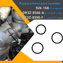 Radiator Hose and T-Pipe Coolant Tee O-Ring Kit 926-168, for Ford F-150 5.0L DR3Z-8566-A, BC3Z-8590-F, DR-3Z8566A, Compatible with Lincoln Select Models, 3-Pack, Engine Hose O-Rings Repair Kit