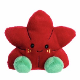 Aurora® Festive Palm Pals™ Carmine Poinsettia™ Stuffed Animal - Fun Collectible Plush for Kids and Adult Collectors - Perfect for Holiday Decorations or Gifts - Red 5 Inches