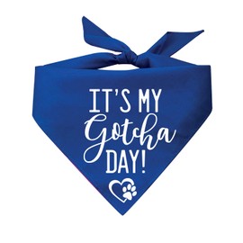 It's My Gotcha Day! Adoption Day Dog Bandana for Dogs (Assorted Colors)