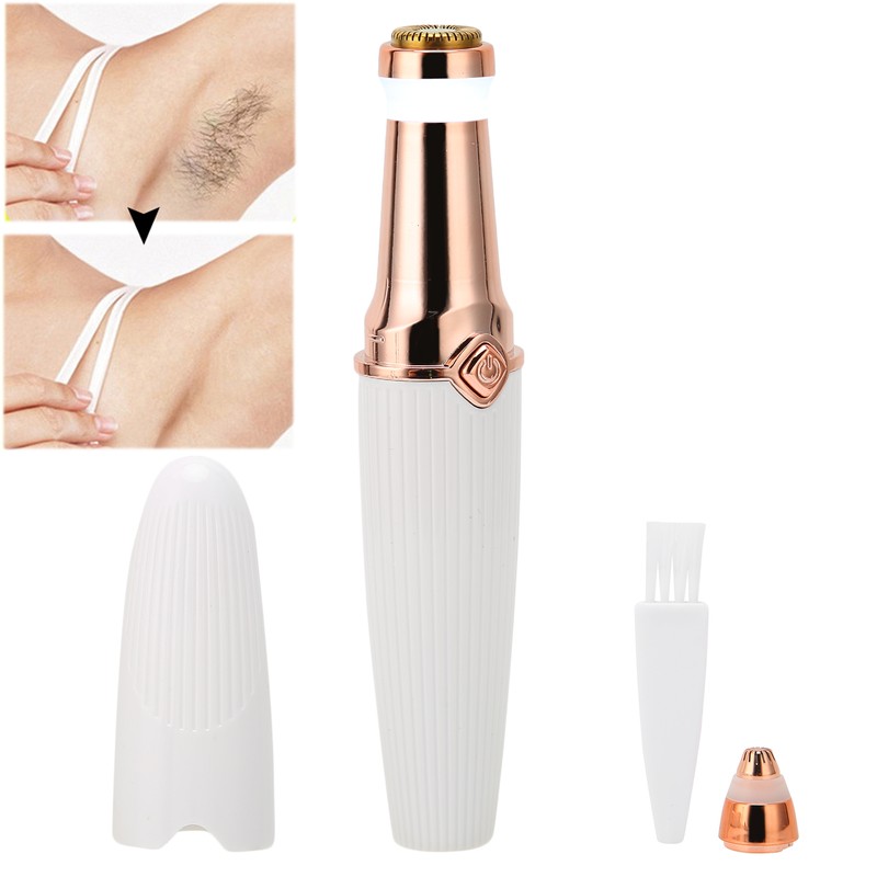 2 in 1 Electric Eyebrow Trimmer Lipstick Shape USB Rechargeable