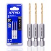JEFE HEX 3-Pieces 5/64" Hex Shank Drill Bit, HSS Titanium