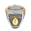 charlinliol Football Championship Ring, Crystal Rhinestone Studded, Two-Tone Gold and