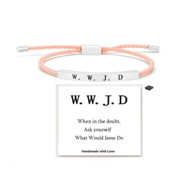 DIOWUS W.W.J.D Women's and men's tubular bracelet, Large, Nylon