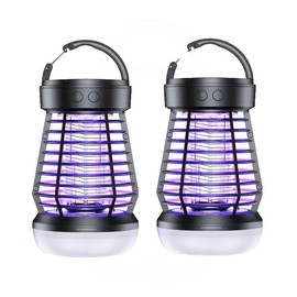 Upgrade 3-in-1 Bug Lantern with 2000V Grid – Portable Rechargeable Camping Light with Adjustable Brightness and SOS Mode – for Indoor & Outdoor Use (2 Pack)