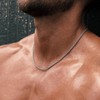 Meeran Sterling Silver Necklace for Men, 925 Silver Chain for