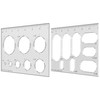Pack of 2 Router Templates for Woodworking, Router Jig Templates,