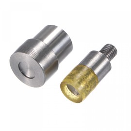 sourcing map Hand Press Machine Bolt Carbon Steel and Rubber 10 mm Rivet Setter Cutting Dies Fasteners Tool Set