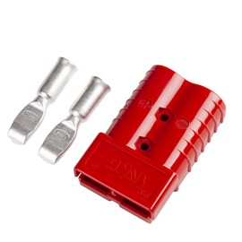ANKG 350 Amp 600 Volt 2/0 AWG Battery Power Connector (2/0AWG Contact，1Pcs RED Housing)