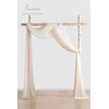 Floroom Wedding Arch Draping Fabric 3 Panels 20Ft Chiffon Fabric