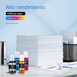 Valuetoner Botellas de Tinta Compatible para Epson 544 T544 para L3210