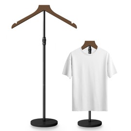Wolistsa Mannequin Torso, 30 to 42 Inch Height Adjustable Shirt Display Stand for Vendors Shop Graduation Party, Stable Ease Assembly Dress Form Clothes Garment Rack, Jacket Coat Hanger Stand, Brown