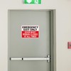 Emergency Exit Only Signs Sticker，Self Adhesive UV, Weather, Scratch, Water