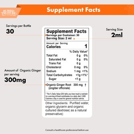 Buried Treasure Ginger Drops - Made with Organic Ginger Root for Digestive Support, Upset Stomach Settle Drops, No Sugar, Alcohol Free, Versatile Use for Ginger Tea or Direct Consumption, 30 Servings