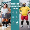 Gcbiger 3 Pairs Plus Size Compression Socks (20-30 mmHg) for
