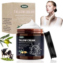 WAWJ® Organic Beef Tallow Skin Care Cream, Beef Tallow Organic Skincare, Beef Tallow Balm, Moisturising Cream for Face and Body, Keeps Skin Elastic