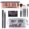 All in One Makeup Kit,12 Colors Nude Shimmer Eyeshadow Palette,