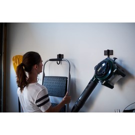 Duck Brand EasyMounts Heavy-Duty Drywall Garage Hook and Tool Holder Kit, Black