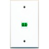 RiteAV - 1 Port Fiber LC APC Duplex Wall Plate