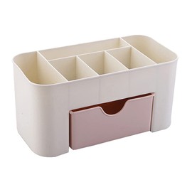 TopHomer Desktop Cosmetics Storage Box, Multifunctional Makeup Organizer Drawers Skincare Display Drawer for Bathroom, Bedroom and Office - Pink