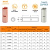 SVAAR 200PCS Non-Insulated Butt Connectors Kit 22-6 AWG Butt Splice