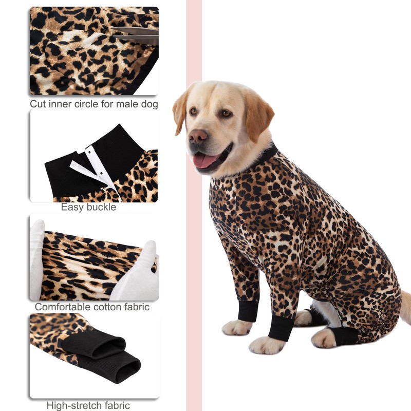 Recovery Suit for Large Medium Dogs After Surgery, Soft Breathable