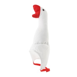 UKCOCO Adjustable Plush Goose Hat: Funny Goose Cap Cosplay Headwear - Silly Stuffed Animal Costume with Drawstring for Kid Adults, White