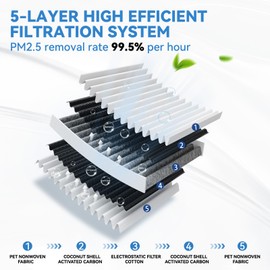 ARANA CF8603A Cabin Air Filter With Activated Carbon for Acura CL 2001-2003 TL 1999-2003 Honda Accord 1998-2002, 2 Packs