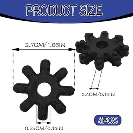 4PCS Black Flexible Steering Coupler, 563152K000FFF 56315-2K000 56315-2K000FFF Compatible with Hyundai Kia