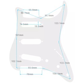 No Brand Pickguard For Fender US 57' 8 Sctew Stratocaster Strat Guitar BROWN TORTOISE