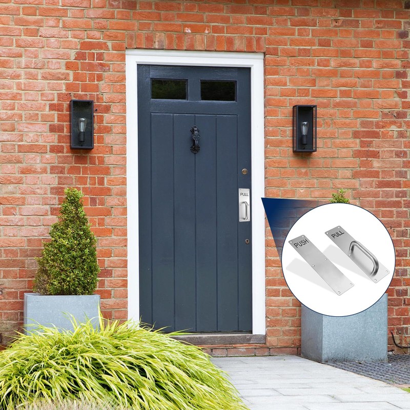 TFLPUO 2 PCS Door Pull Handle, Pull and Push Plate