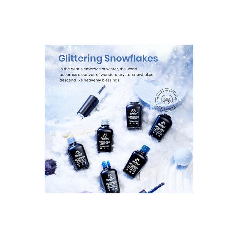 Beetles Esmalte en Gel Copos de Nieve, Kit de 6