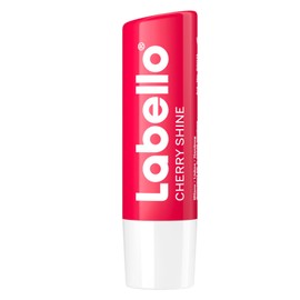 Labello Cherry Shine Lippenbalsam mit Kirschgeschmack, feuchtigkeitsspendend, 24 Stunden, mit natürlichen Inhaltsstoffen, 4 Stäbchen