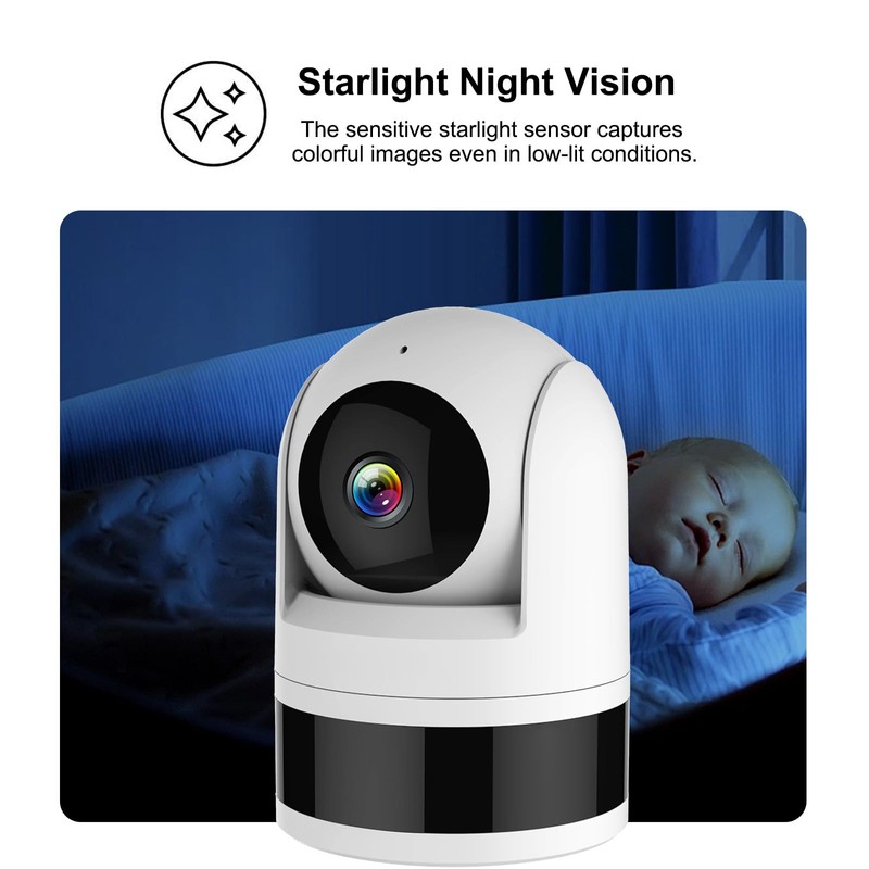 Indoor Security Camera, 1080p HD Pet Camera, 2.4GHz with Night