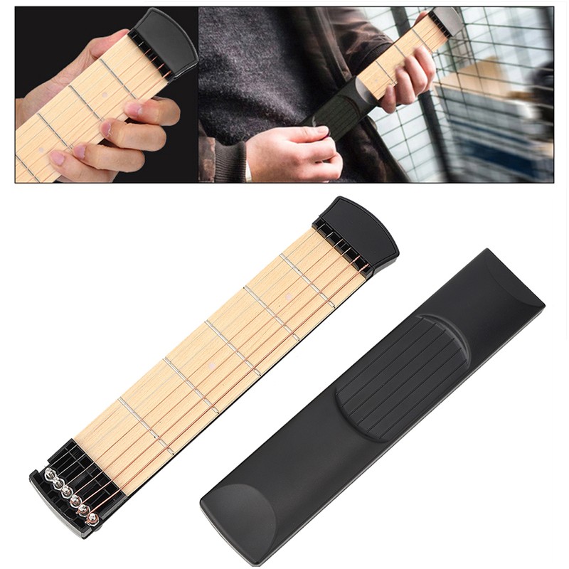 New Portable 6 Fret Pocket Guitar Left Hand for Beginner