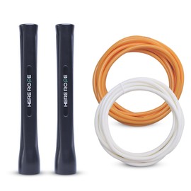 Jump Ropes for Men Women Kid, 5mm PVC Jumprope With Shatterproof Handles, 2 Ropes, Hererope Adjustable Skipping Rope Design for Speed, Boxing, Cardio and Endurance Training, Workout
