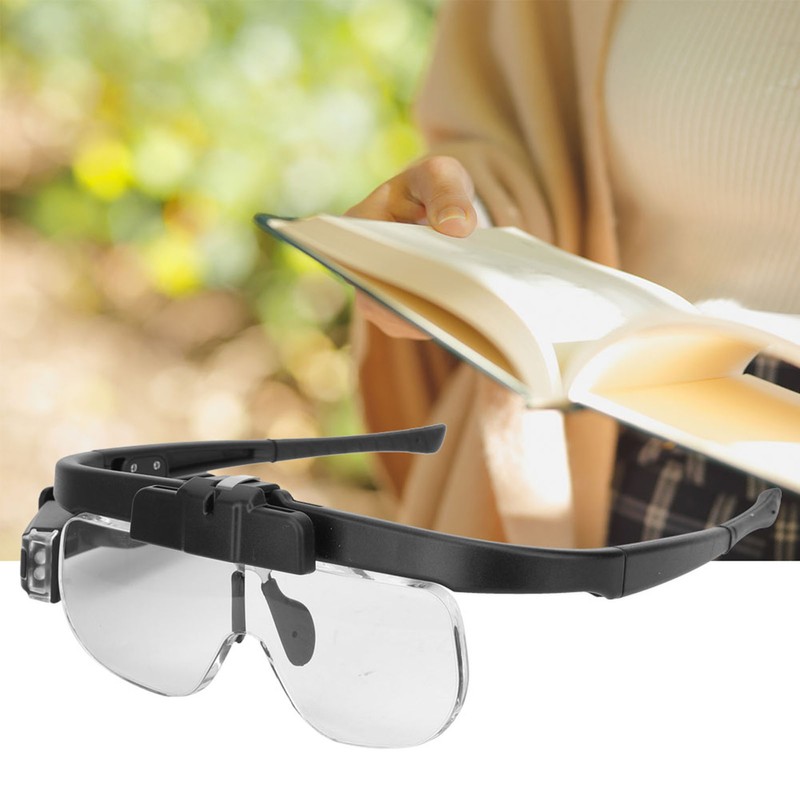 Professional 4.5X Rechargeable Head Mount Magnifying Glasses LED Magnifier for