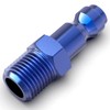 GASHER 10PCS 1/4-Inch NPT Male Blue Aluminum Industrial Air Plug,