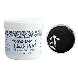 JAJADO 17 ounce Black Chalk Paint for Furniture, Ultra Matte Finish Furniture Paint, Home Decor Wood Paint No Wax Needed, Craft Acrylic Paint Chalkboard Paint for Wood, Cabinet, Doors, Tables