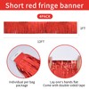 YUKL Red Table Skirt Red Birthday Decorations Red Streamers Party