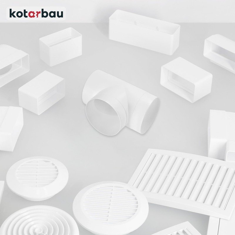 KOTARBAU® Connector T-piece for ventilation systems, diameter 125 mm, made