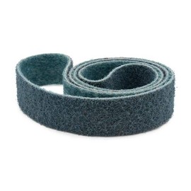Red Label Abrasives 1 X 30 Inch Non Woven Surface Conditioning Sanding Belts for Knife Makers and Metal Fabricators - Blue Fine Grit Sand Paper - 3 Pack