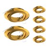 ledscom.de 6 pcs. recessed Ceiling Frame FABI, Round, swivelling, Gold
