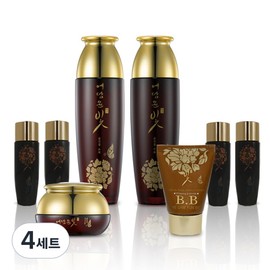 Yedam Yunbit Yoon Jingyeol women's basic cosmetics 4-piece set, 4 sets / 예담윤빛 윤진결 여성 기초 화장품 4종 세트, 4세트