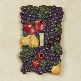 Touch of Class Tuscan Grape Strawberry Apple Pear Fruit Kitchen Dining Room Single Switchplate 1 Toggle Light Switch Cover Single Switchplate