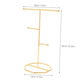 BESPORTBLE Elegant Desktop Jewelry Organizer Stand Versatile Earring and Necklace Display Rack for Home Retail and Events for Stylish Jewelry Organization and Decoration