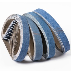 UPWOOD 40 Pack Zirconia Sanding Belts Replacement 20 x 520mm Size,10 Each of 40/60/80/120 Grits Zirconium Corundum Sanding Belt (3/4" x 20-1/2" Belts)