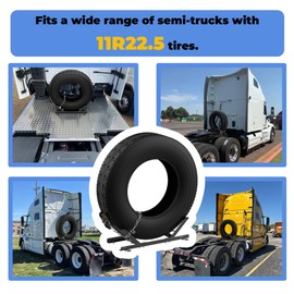 Durable Semi-Truck Spare Tire Rack. Versatile Carrier, Easy-to-Use Mount, & Secure Holder for Reliable On-The-Road Preparedness