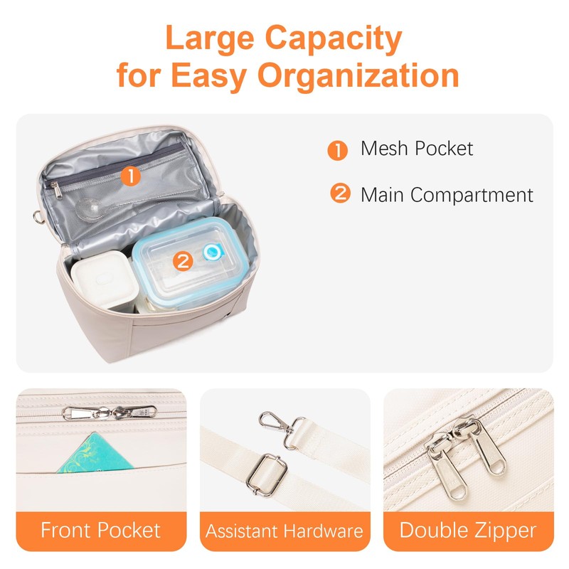 NOL Natural Organic Lifestyle Insulated Lunch Bags for Women Cooler