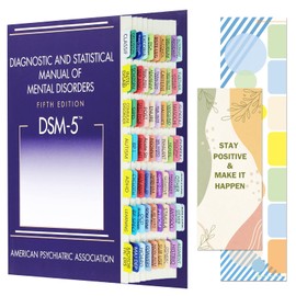 Index Tabs for DSM-5, Color-Coded and Laminated, with 11 Blank Tabs, Alignment Guide and Inspirational Bookmark Included, Tear-Resistant & Waterproof